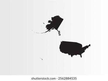 USA Isometrıc Map vector ılıstrator.