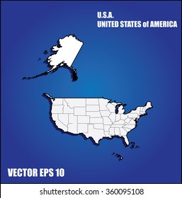 
USA map , vector