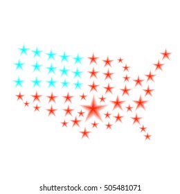 USA map vector. USA. Abstract vector illustration.