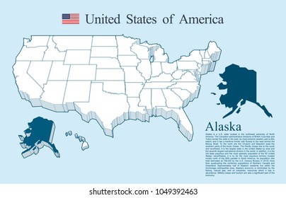 USA map vector, Alaska