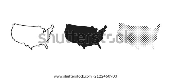 Usa Map Vector Icons United States Stock Vector (Royalty Free ...