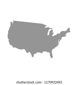 USA map vector. Vector illustration