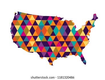 USA map vector illustration