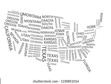 USA map. vector illustration