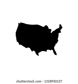 USA map vector illustration