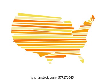 USA map vector illustration