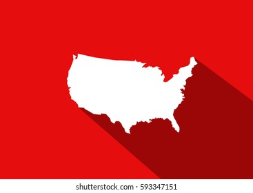 USA map vector illustration