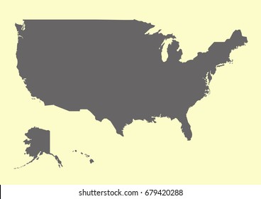 USA map vector illustration