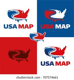 USA Map - Vector Illustration.