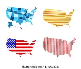 USA map vector illustration design