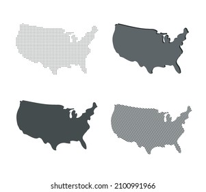 usa map vector illustration, united states of america map