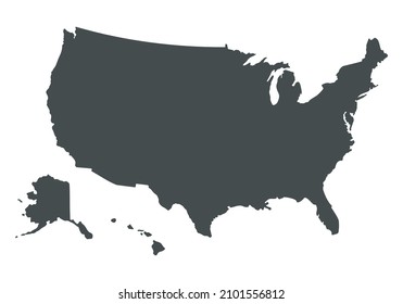 usa map vector illustration, united states of america map