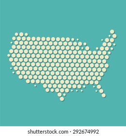 USA Map Vector Modern