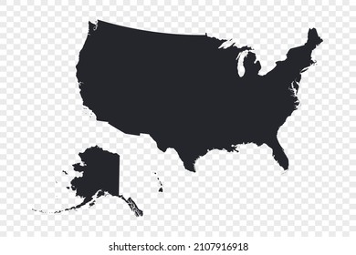 USA map vector, Not isolated on transparent background