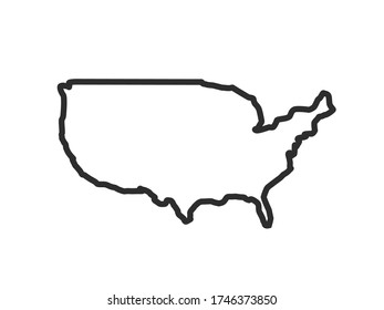 USA map. Vector United States of America map. 