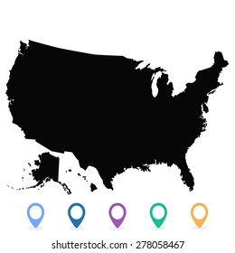 USA map vector, US MAP VECTOR, UNITED STATES OF AMERICA