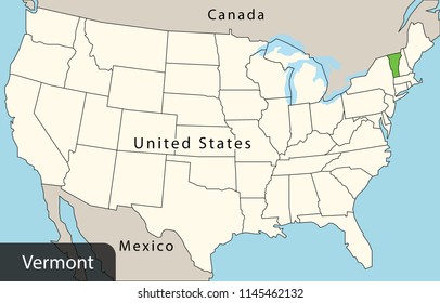 Usa Map, Vermont