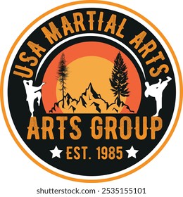 USA Diseño de camiseta de artes marciales