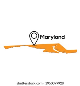 Usa Maryland City 3D map location perfect to used for infographic , web design , app mobile 