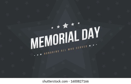 USA Memorial Day art vector background with stars pattern