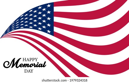USA Memorial Day background in United States national flag colors
