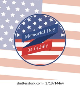 USA Memorial Day Frame Des...ith Text In The Middle