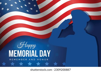 
usa memorial day illustration Gradient Banner Design