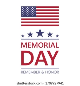 Usa Memorial Day Remember Honor American Stock Vector (Royalty Free ...