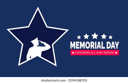 Usa Memorial Day - Remember and Honor Poster. American national holiday. suitable for placard, background,Greeting Card, Poster design template with text inscription, standard Social Media Post.