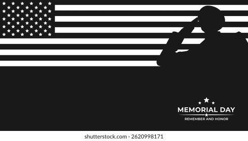 Dia do Memorial dos EUA Lembre-se e honra. Ilustração vetorial
