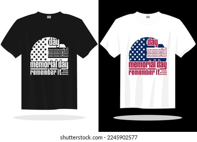 USA Memorial Day t shirt design vector illustration suitable for print design