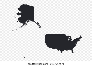 Usa Mercator map vector, Not isolated on transparent background
