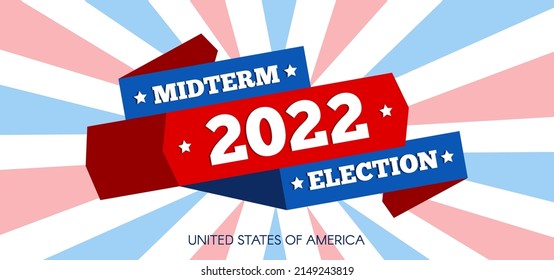 Elecciones de mitad de período de los Estados Unidos 2022   ilustración vectorial de diseño de banners de votación