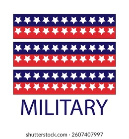 USA Military Patriotic Banner – Stars and Stripes American Flag-Inspired Design