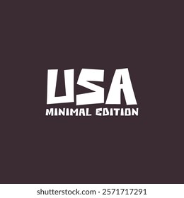 USA minimal edition college vintage typography wear design. Vector illustration for slogan tee, t shirt, fashion graphic, print, poster, sweatshirt.