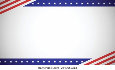 Estados Unidos fundo moderno para o dia da independência, veteranos, trabalho, memorial. Ilustração vetorial