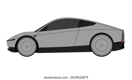 USA Modern EV Future Electric Vehicle Vector Speed Cab Taxi  