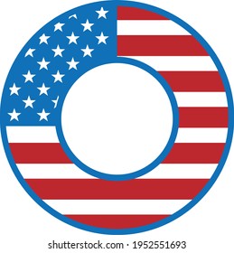 Monograma de los Estados Unidos 6 - 4 de julio de diseño