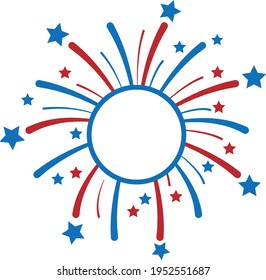 USA Monogram 8 - 4th of July design