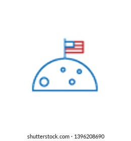 USA, moon icon. Element of USA culture icon. Thin line icon for website design and development, app development. Premium icon