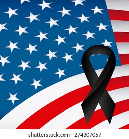 usa mourning design, vector illustration eps10 graphic 