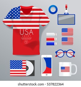 USA : National Corporate Products : Vector Illustration