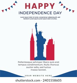 USA national day background design . United States of America Independence Day 4 july Celebration Template for Poster, Banner, Advertising. Vector Illustration. .