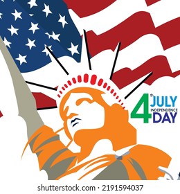
usa national day banner flag statue icons decor
