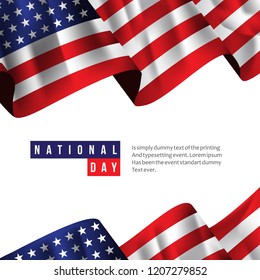 USA National Day Vector Template Design Illustration