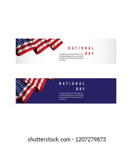 USA National Day Vector Template Design Illustration