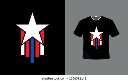 USA National flag t-shirt design 