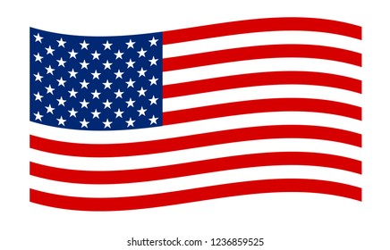 USA national flag. United states of America application Language Symbol. Country of manufacture icon. Sticker with national flag Symbol of nation for infographics, web.