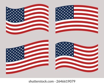 USA national flag vector illustration