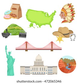 USA National Symbols Set